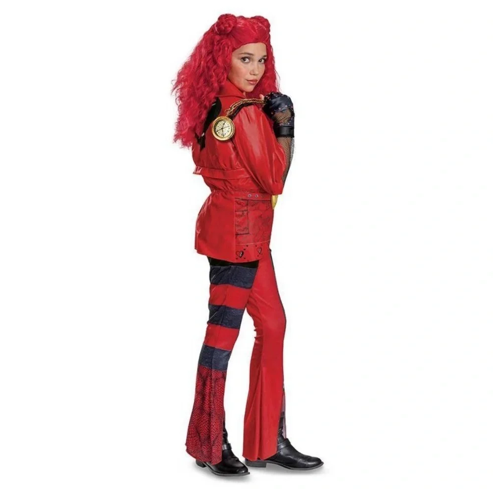 NWT Disney Descendants 4 Deluxe Kids Halloween Costume Red Deluxe Sz M & L - Picture 2 of 10